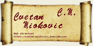 Cvetan Mioković vizit kartica